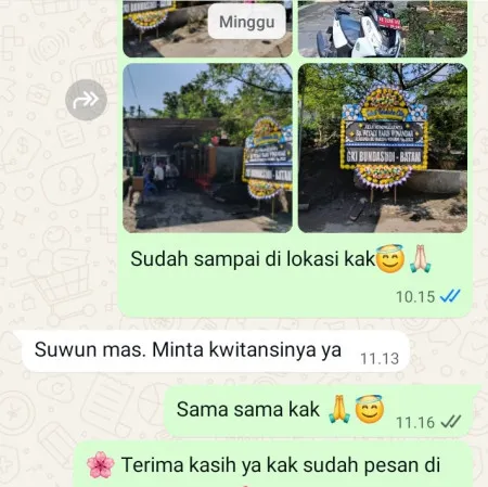 Pengiriman Papan Bunga Duka Margagiri Bojonegara